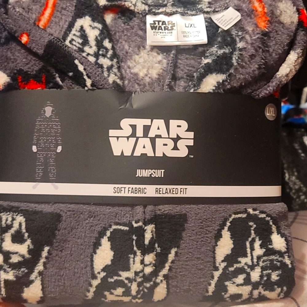 Unisex Hooded fleece Star Wars Onesie Pajamas L/XL
